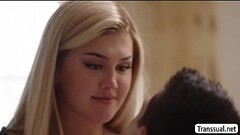 TS Daisy c. deepthroating dudes bigcock Thumb