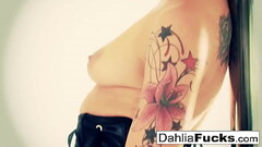 Sexy Dahlia dildos her tight wet pussy Thumb