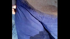 Another attempt at filming pissing my light sweat pants while walking in snow barefoot Thumb