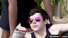 When boy finds his stepbrother lounging by the pool, he decides to join him and ask him for a massag Thumb