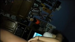 Bubble Butt Sorority Girl Riding Thumb