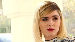 Trans blonde in high heels gets rimmed Thumb