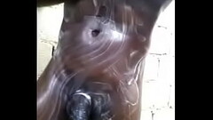 Black solo hung taking a soap bath Thumb