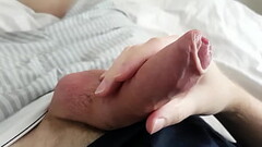 Straight Swedish guy jerking his hard cock to cum Thumb