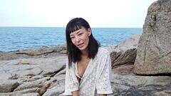 Kira Opens Wide and Plays With Hairy Pussy Thumb