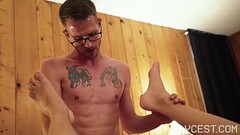 GAYCEST - Daddy watches as another hung man fuck his boy bareback Thumb