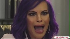 TS Foxxy enjoys getting doggy by dude Thumb