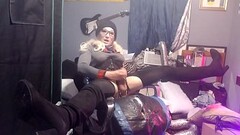 Sexy blonde trap with mask spread eagle pumping cock  Marlborough Massachusetts Thumb