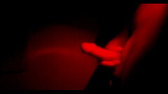 Cumshot after edging masturbation with red light. Thumb