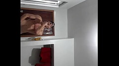 Naked hunk out of shower shows ass, teases with towel Thumb