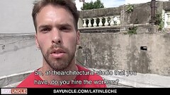 LatinLeche - Latino Renovator Sucks Cock As Extra Service Thumb