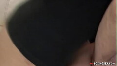 Sexy brunette prepares her ass with a huge dildo Thumb