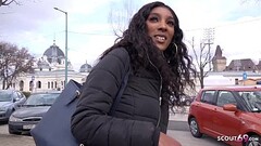 GERMAN SCOUT - BROWN EBONY BOMBSHELL FUCK TO EYE ROLLING ORGASM AT PICKUP CASTING Thumb