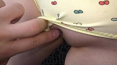 REALLY! my friend'_s Daughter ask me to look at the pussy . First time takes a dick in hand and  Thumb