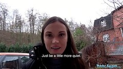 Public Agent tight body tourist fucked in folks basement while moms upstairs Thumb