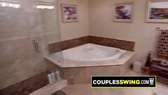 Steamy sex in the hot tub before an orgy Thumb