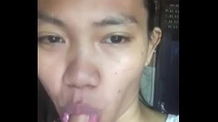 Hot Indonesian teen sucks finger Thumb