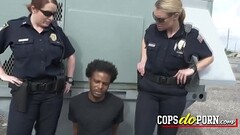Hardcore interracial sex on the streets with these slutty female cops! Thumb