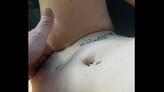 Buddies girlfriend plays with herself in my jeep Thumb