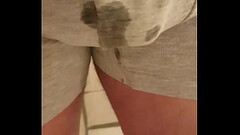 Naughty guy pisses in panties and cums Thumb