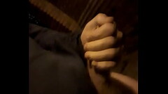 Uk Outdoor wank Cumshot at a train station Thumb