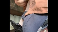 Tradie cock out at work Thumb