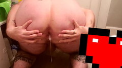 Bent over cum dripping down my ass Thumb