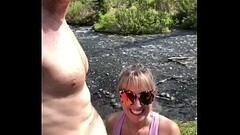 Never know what you&rsquo_ll find hiking! Mase619 get sucked off by the river on a hike Thumb
