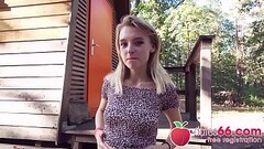 SWEET TEEN Lily Ray gets BONED behind an old shack and swallows a big load! (ENGLISH) Dates66.com Thumb