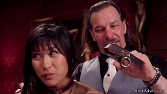 Brunette and Asian anal fuck in party Thumb