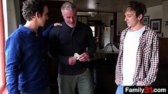 The stepson and his stepdad take turns pounding the old man&rsquo_s hole before the boy breeds it Thumb