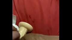 Using my big dildo to fuck my tight ass with moaning Thumb