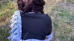 учитель выебал в кустах школьницу и случайно кончил ей в киску Thumb