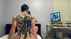 Tattooed Muscle Fucking Doggie Style Thumb