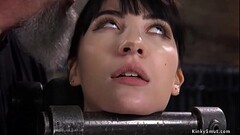 Little tattooed slave in device bondage Thumb