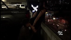 Miroslava se deja chupar la chocha por un desconocido en un estacionamiento Thumb