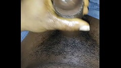 Lengthgifted rubbing his hard cock Thumb