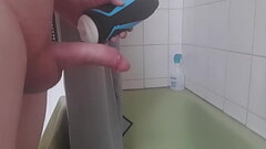 Fucking Satisfyer Men big white cock cumshot freehand Thumb