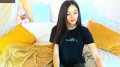 Sensual Chick Touches Herself Vigorously On Webcam - Live Action From Mauritius Thumb
