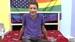 Young man demonstrates ass play while stroking his cock Thumb