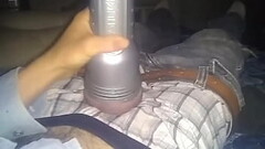 Thrusting Hard Thick Penis In Smooth Destroya Fleshlight Until Modest Cumshot Thumb