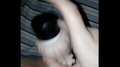 Vicky'_s young tight pussy gets stretched while masturbating with her vibrator Thumb