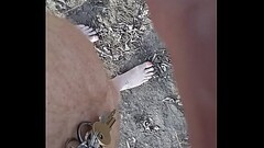 I take a walking piss and streak in woods Thumb