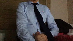Wanking in shirt and tie Thumb