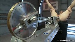 Shaved cunt solo blonde fucks machine Thumb