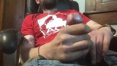 After obsessively working on new business a raging erection had to be stroked off Thumb