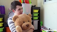 step Dad Buys Fuck Bear &amp_ Helps Him Fuck It Thumb