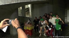Blonde in strait jacket fucked outdoors Thumb