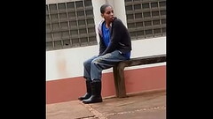Punheta com as meias suadas da menina da limpeza l&aacute_ da faculdade Thumb