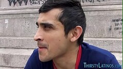 Gay latino gives blowjob for facial Thumb
